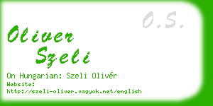oliver szeli business card